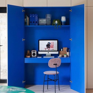 placard bureau bleu