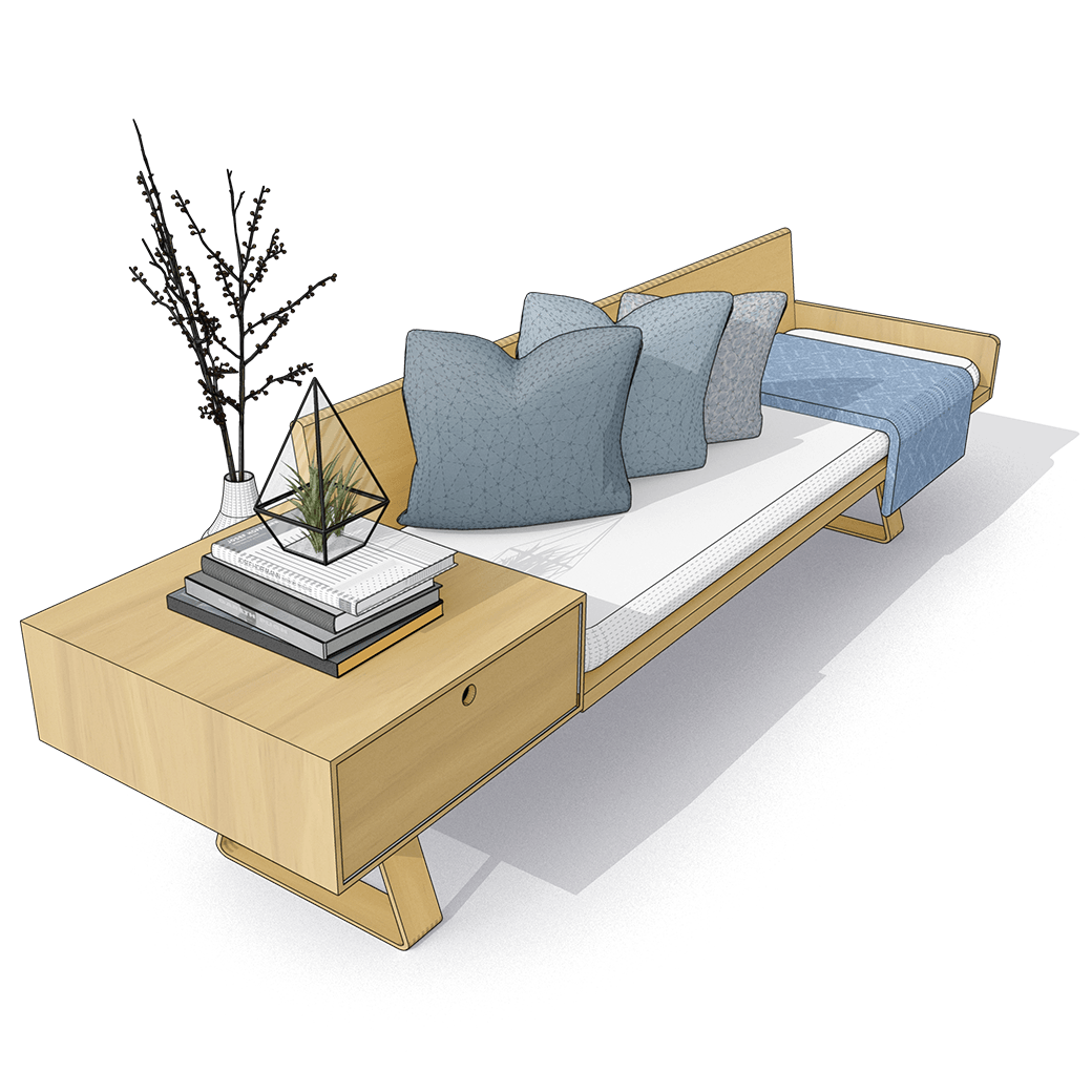 meubles et accessoires deco sous SketchUp